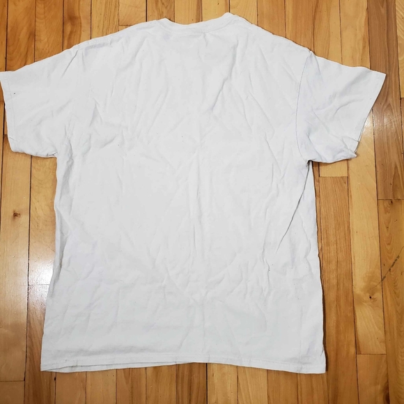 Hand-Drawn White Graphic T-Shirt | Unique Design - Picture 3 of 5